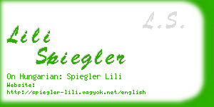 lili spiegler business card